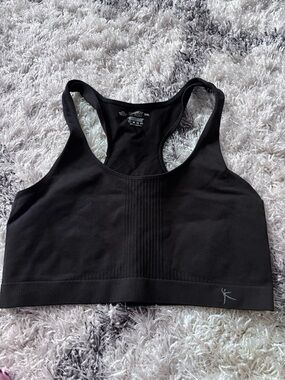 🎉Danskin Black Seam-Detail Racerback Sports Bra